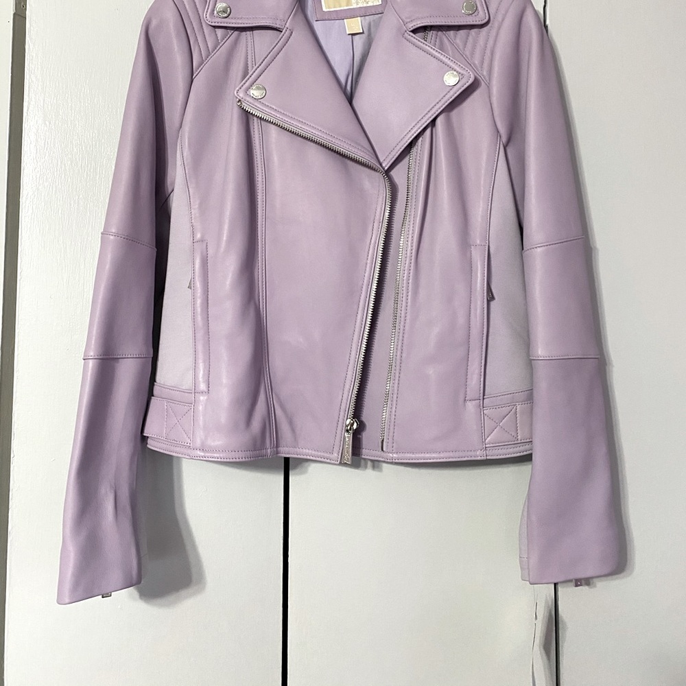 Michael Kors Lilac Leather Jacket